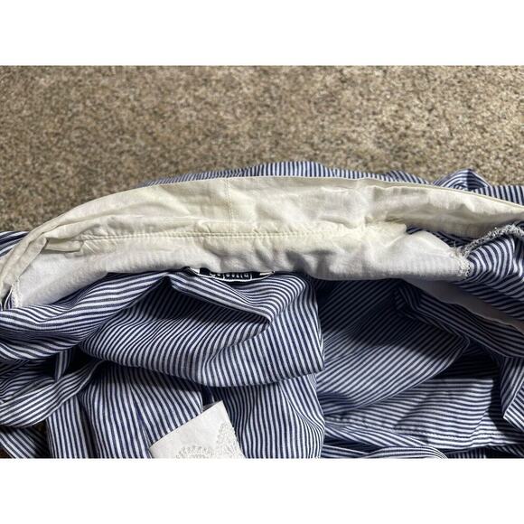 Celestial Dreams Women's Nightgown Small 4-6 L/S Blue White Stripe Robe Pockets - Picture 6 of 8